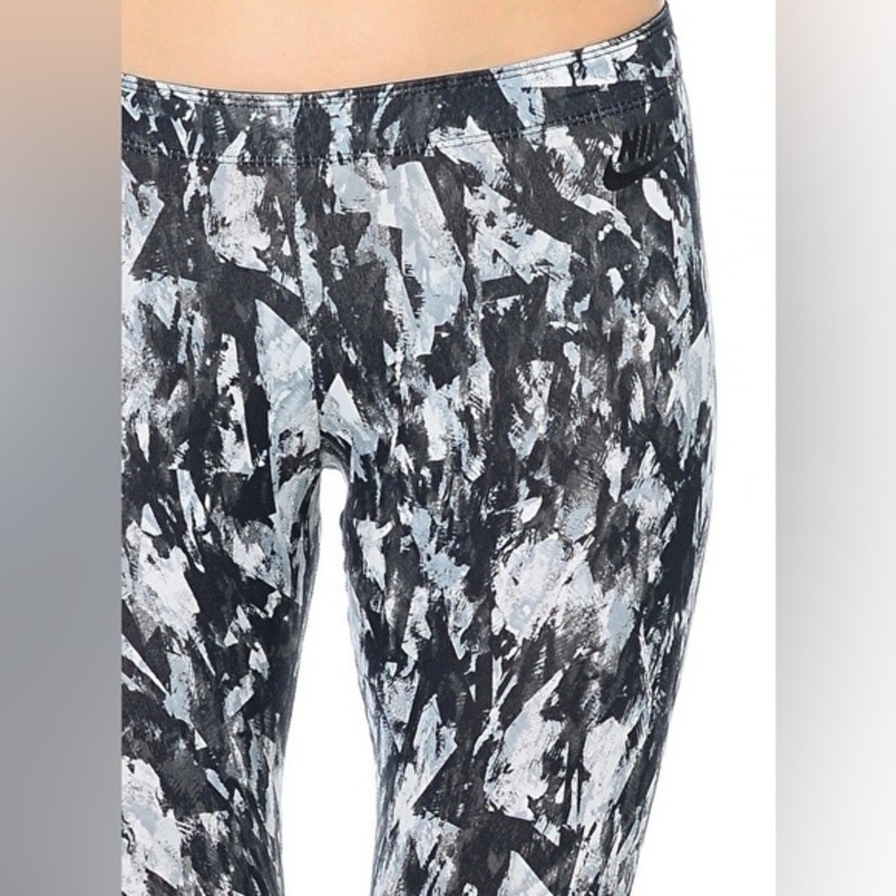 Nike Leg-A-See Mish Mash Leggings Black White Mishmash Print Tights Size XL - Picture 4 of 10